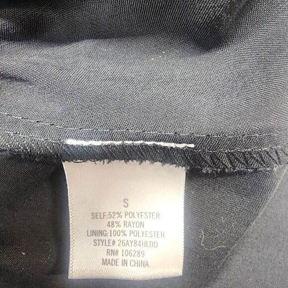 Blue Rain Black Sleeveless Ruffle Wrap Dress Size S J7 - Picture 5 of 9